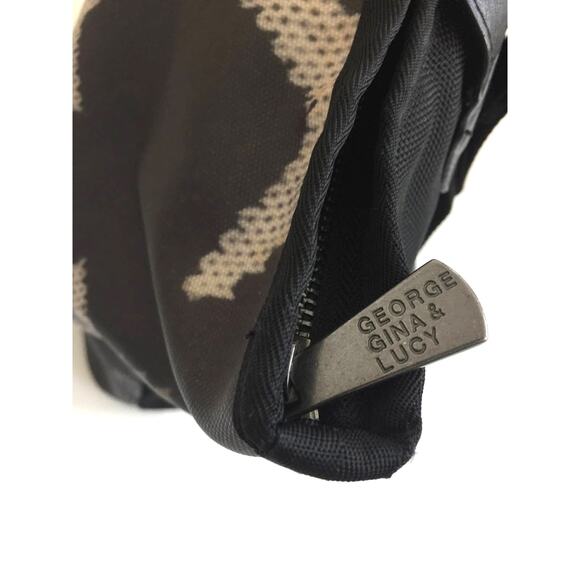 GEORGE GINA & LUCY Handbag Sack "The‎ Star" Deep Black Bag Backpack Bold Chic - Picture 9 of 10